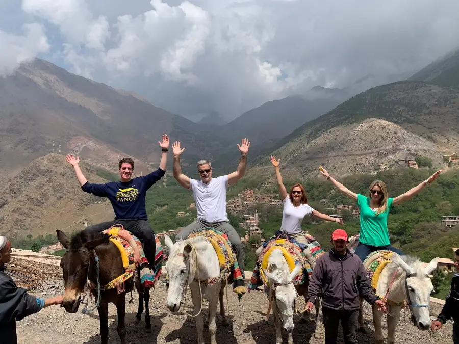 Mule ride in an Atlas village