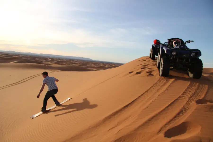Sandboarding in Erg Chebbi